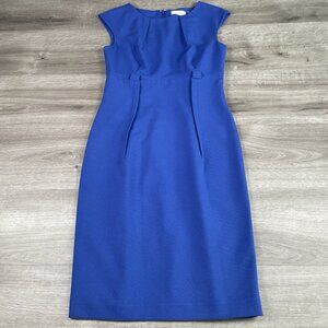 Calvin Klein Dress Womens Size 2 Sheath Royal Blue Lined